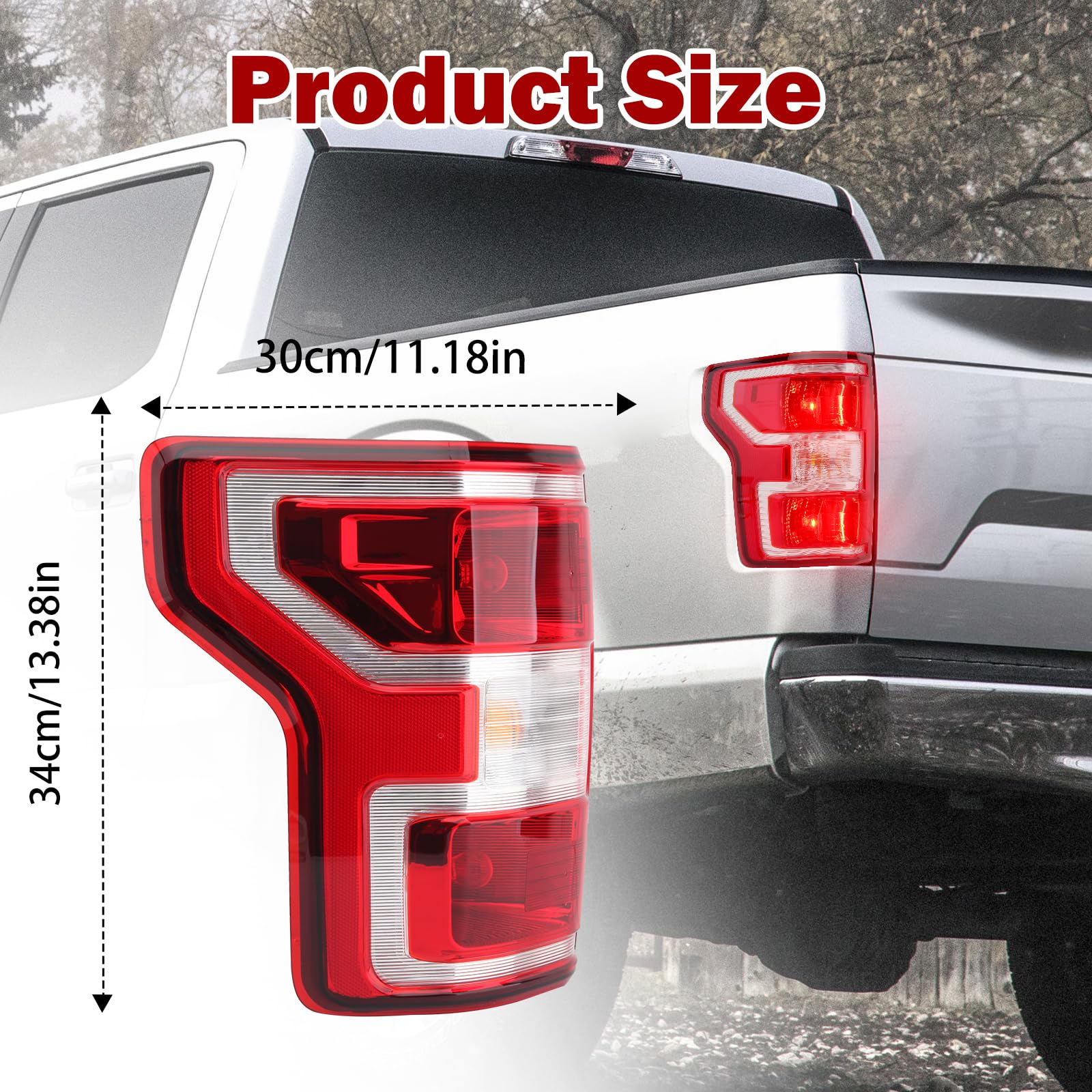 MZORANGE Brake Tail Light Rear Lamp For Ford F150 F-150 2018 2019 2020 (Left Driver Side)