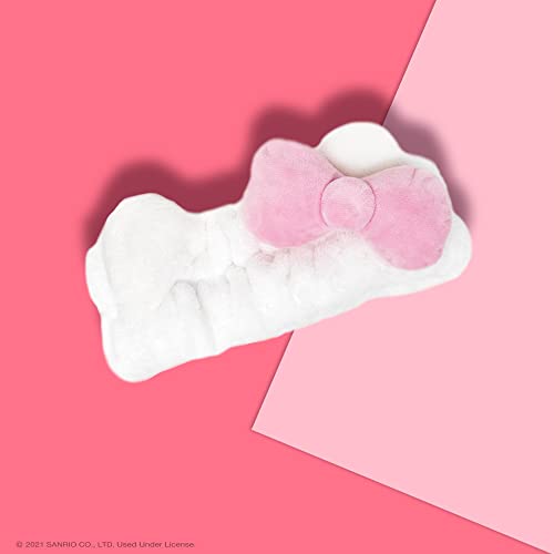 The Crème Shop Plush Spa Headband with Hello Kitty's Signature Bow (Pink) | Cruelty-Free & Vegan