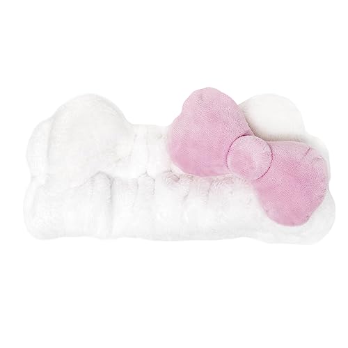 The Crème Shop Plush Spa Headband with Hello Kitty's Signature Bow (Pink) | Cruelty-Free & Vegan