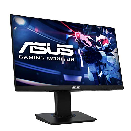 ASUS 23.8” 1080P Gaming Monitor (VG246H) - Full HD, IPS, 75Hz, 1ms, FreeSync, Extreme Low Motion Blur, Low Blue Light, Flicker Free, VESA Mountable, HDMI, VGA, Height Adjustable, 12.8"x21.3"x2",Black