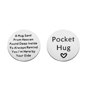 TGBJE Memorial Hug Token Gift Sympathy Gift Loss of Loved One Gift Remembrance Pocket Token Gift Bereavement Coin Gift (Heaven Token)