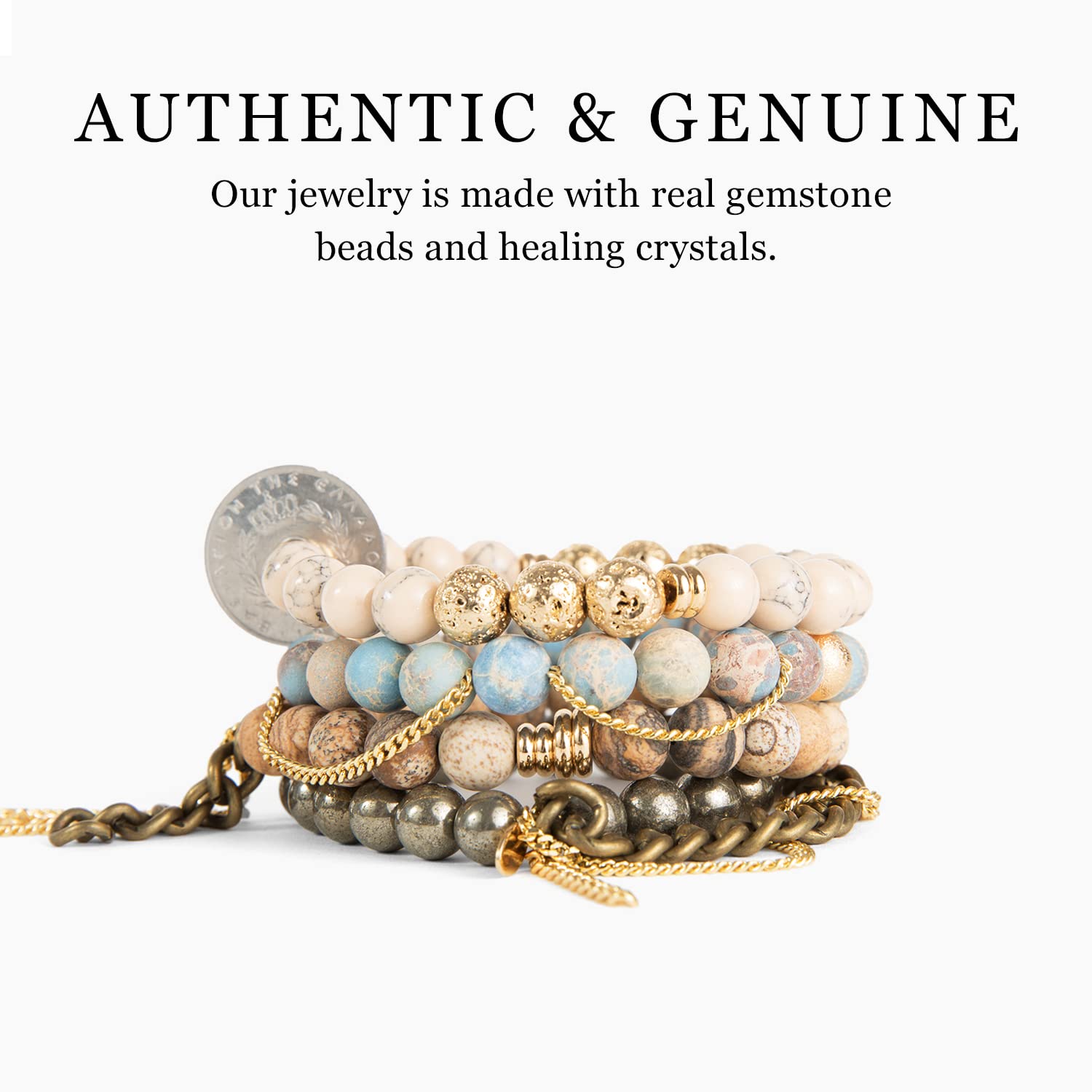 THE LACE PROJECT — Handmade Beaded Bracelets | Authentic Gemstones and Crystals With Healing Properties | Gold Filled Hardware | Gold Chain | Mix and Match Stack Bracelets | Mykonos