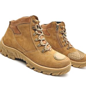 Zalupe Hiking Boots for Men's and Women's Desert Sand Military Genuine Leather Rider Army