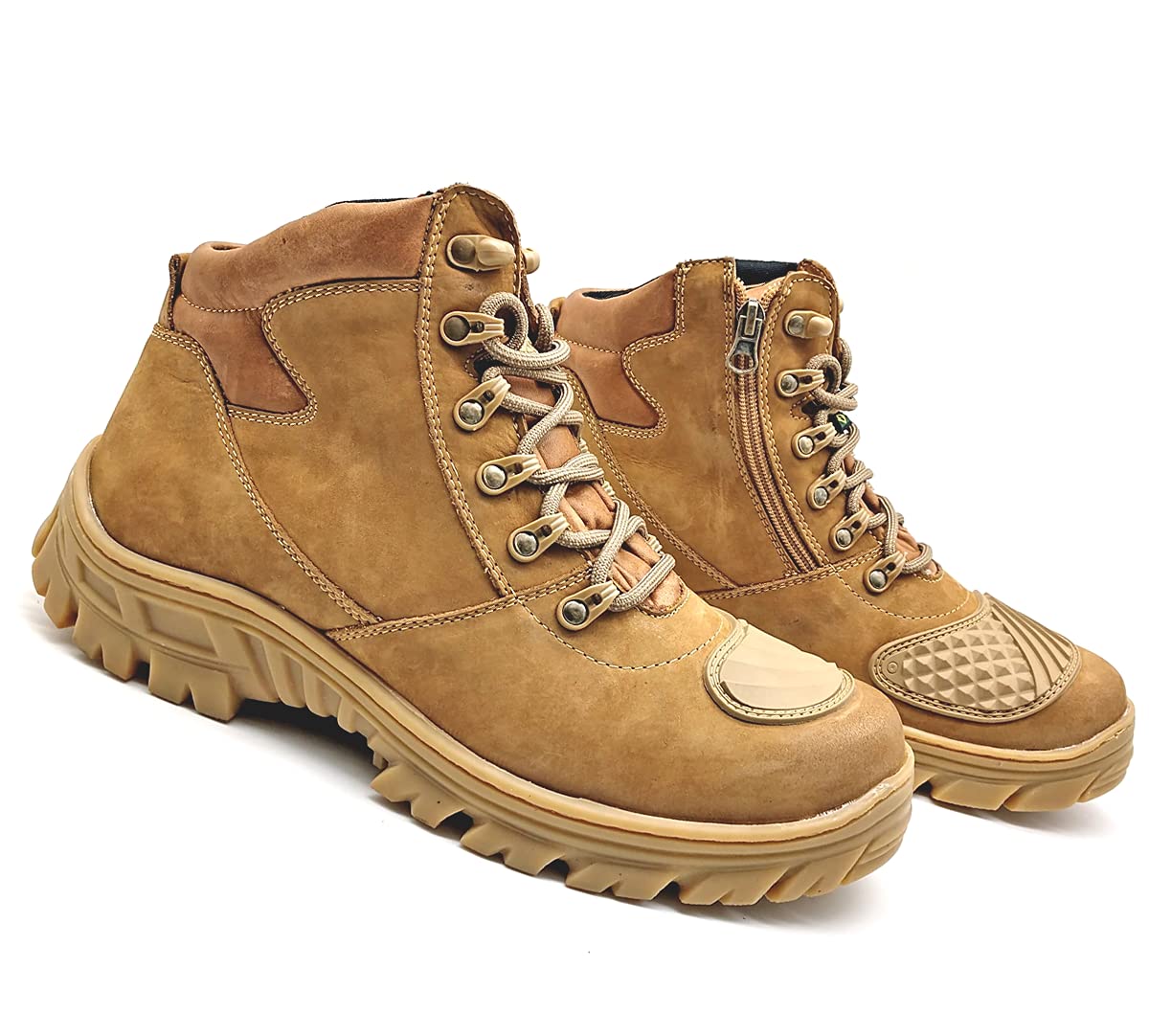 Zalupe Hiking Boots for Men's and Women's Desert Sand Military Genuine Leather Rider Army