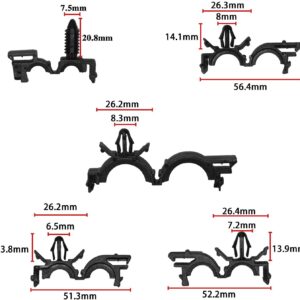 Car Wire Loom Clips 130PCS Car Automotive Harness Routing Clips Assortment Kits 9 Different Sizes Wire Loom Clips 40PCS Releasable Nylon Push Mounts Tie Wraps for Honda GM Mazda Jeep Wrangler Ford