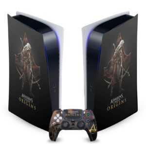 bayek crest origins character art vinyl faceplate sticker gaming skin case cover compatible with sony playstation 5 ps5 digital edition console and dualsense controller