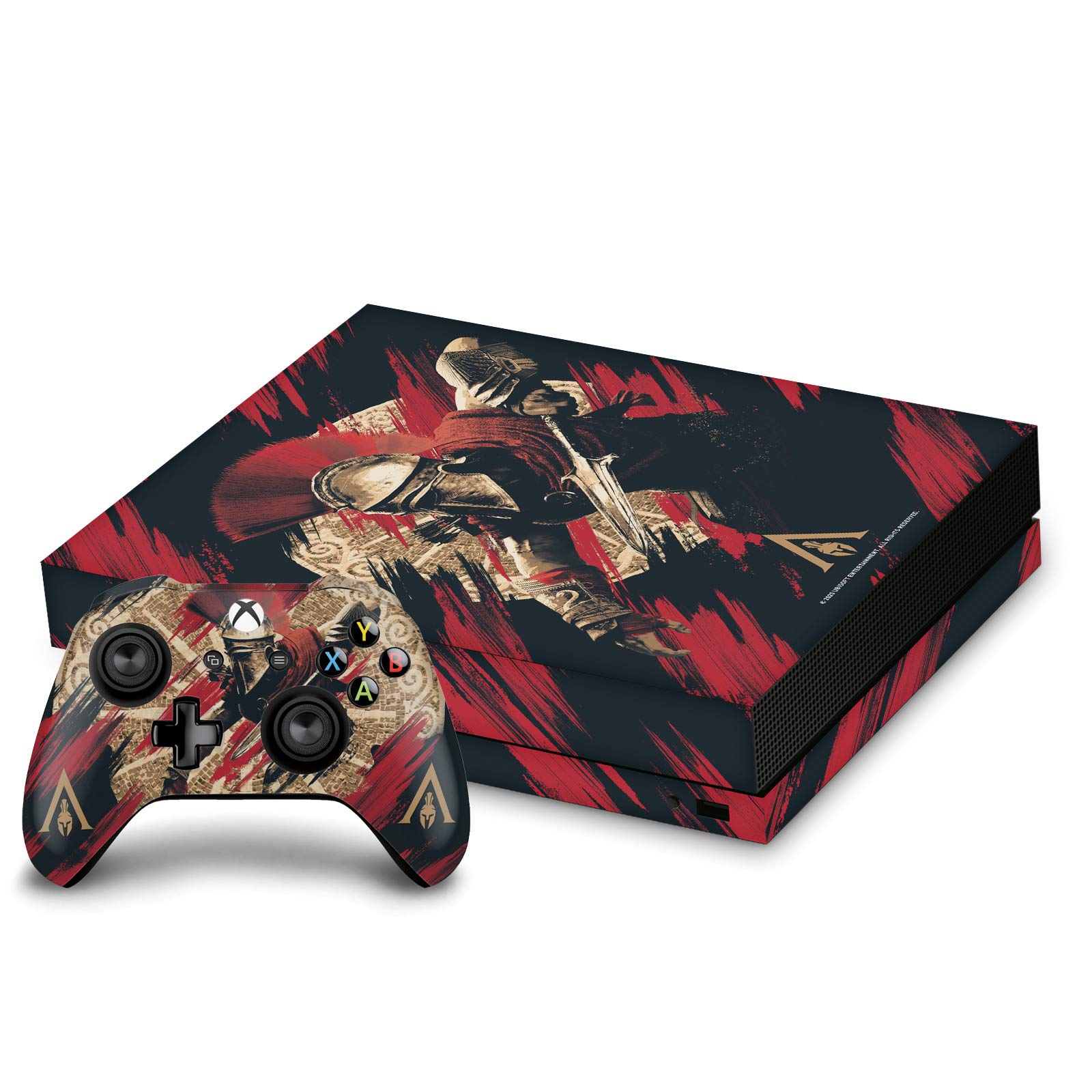 Head Case Designs Officially Licensed Assassin's Creed Alexios With Spear Odyssey Artwork Vinyl Sticker Gaming Skin Case Cover Compatible With Xbox One X Console and Controller Bundle