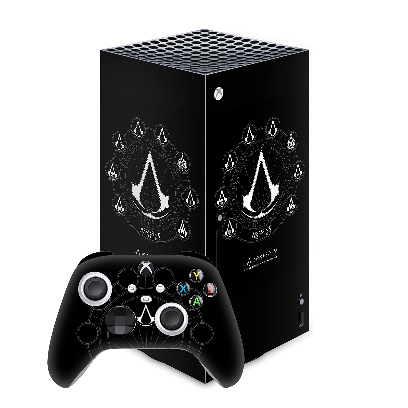 Head Case Designs Officially Licensed Assassin's Creed Crests Legacy Logo Matte Vinyl Sticker Gaming Skin Case Cover Compatible with Xbox Series X Console and Controller Bundle