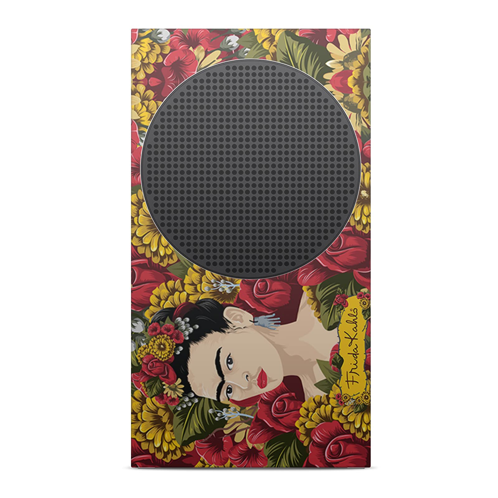 Head Case Designs Officially Licensed Frida Kahlo Portrait Pattern Floral Matte Vinyl Sticker Gaming Skin Case Cover Compatible with Xbox Series S Console