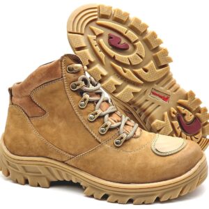 Zalupe Hiking Boots for Men's and Women's Desert Sand Military Genuine Leather Rider Army