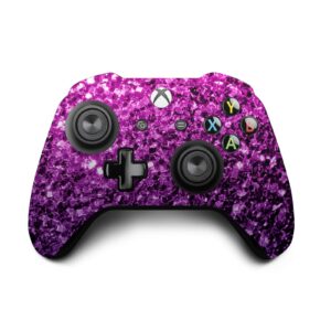 Head Case Designs Officially Licensed PLdesign Purple Pink Art Mix Matte Vinyl Sticker Gaming Skin Case Cover Compatible With Xbox One X Console and Controller Bundle