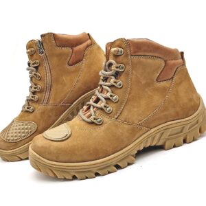 Zalupe Hiking Boots for Men's and Women's Desert Sand Military Genuine Leather Rider Army