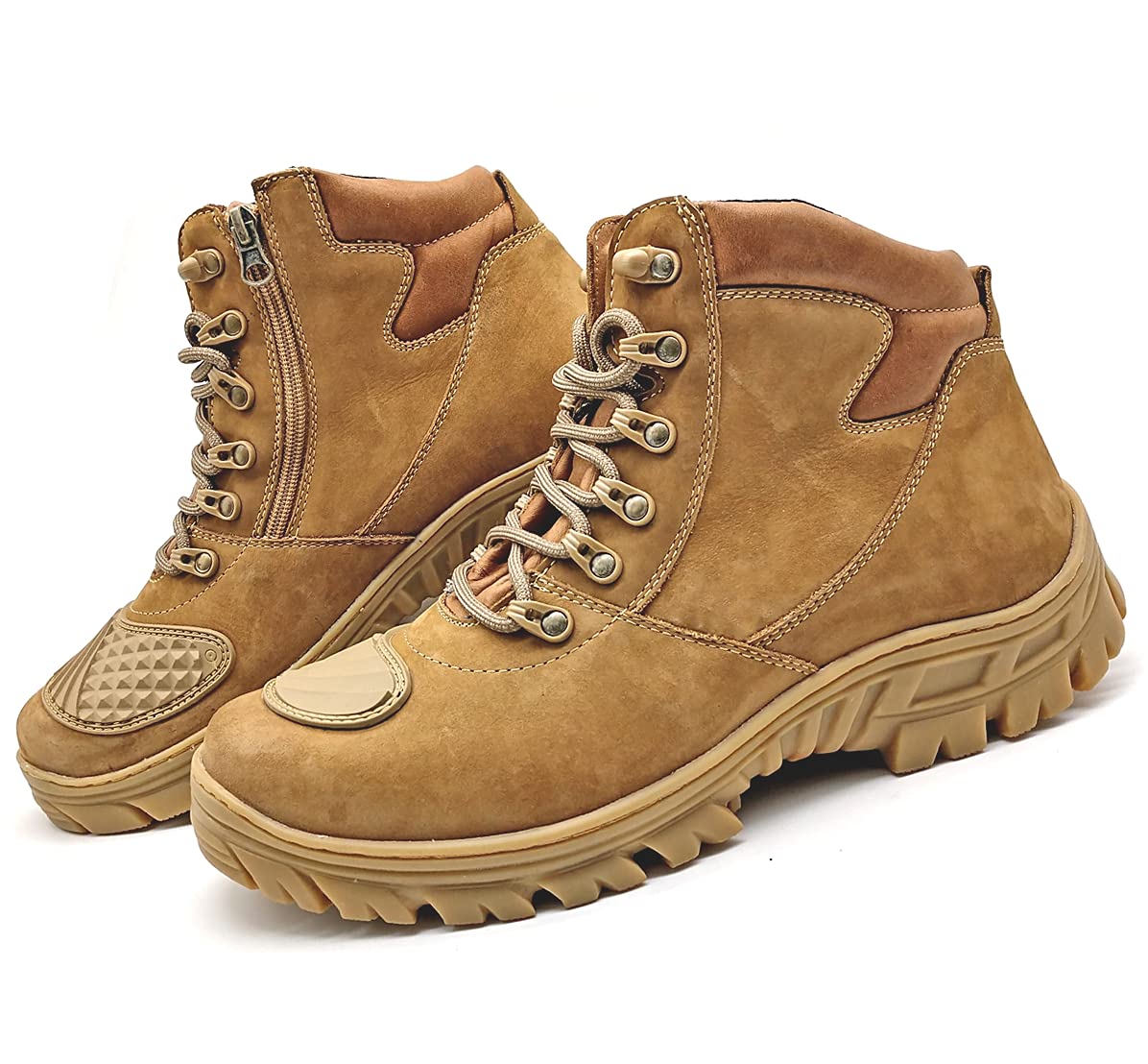 Zalupe Hiking Boots for Men's and Women's Desert Sand Military Genuine Leather Rider Army