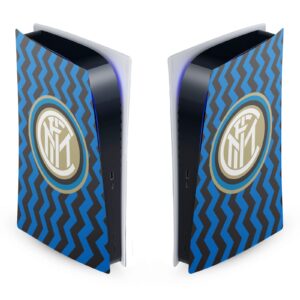 head case designs officially licensed inter milan home 2020/21 crest kit vinyl faceplate sticker gaming skin case cover compatible with sony playstation 5 ps5 digital edition console