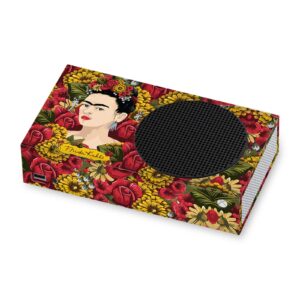 Head Case Designs Officially Licensed Frida Kahlo Portrait Pattern Floral Matte Vinyl Sticker Gaming Skin Case Cover Compatible with Xbox Series S Console