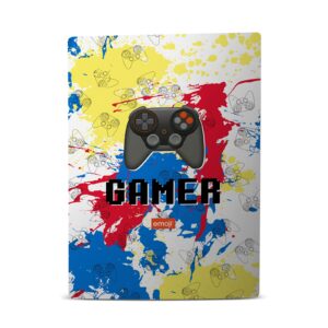 Head Case Designs Officially Licensed Emoji Gamer Art Patterns Matte Vinyl Faceplate Sticker Gaming Skin Case Cover Compatible with Sony Playstation 5 PS5 Disc Edition Console & DualSense Controller