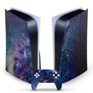 Head Case Designs Officially Licensed Cosmo18 Milky Way Art Mix Matte Vinyl Faceplate Sticker Gaming Skin Case Cover Compatible with Sony Playstation 5 PS5 Disc Edition Console & DualSense Controller