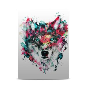 Head Case Designs Officially Licensed Riza Peker Wolf Art Mix Vinyl Faceplate Sticker Gaming Skin Case Cover Compatible with Sony Playstation 5 PS5 Digital Edition Console