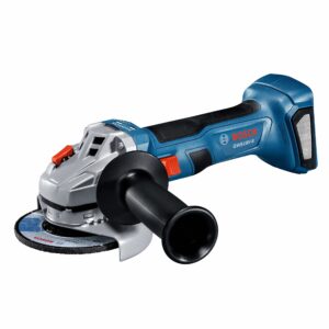 BOSCH GXS18V-15N15 18V Starter Kit with (1) CORE18V 4.0 Ah Compact Battery GWS18V-8N18V Brushless 4-1/2 in. Angle Grinder with Slide Switch (Bare Tool)