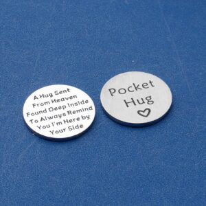 TGBJE Memorial Hug Token Gift Sympathy Gift Loss of Loved One Gift Remembrance Pocket Token Gift Bereavement Coin Gift (Heaven Token)