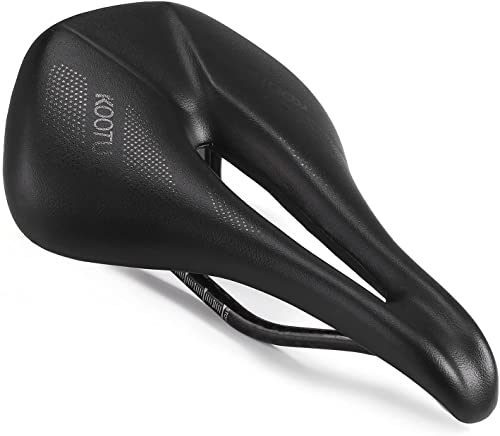 KOOTU Road Bike Saddle, Comfort Bicycle Seat for Men and Women, Waterproof Breathable Shock AbsorbingExercise Bike Seat Replacement for BMX, MTB & Road