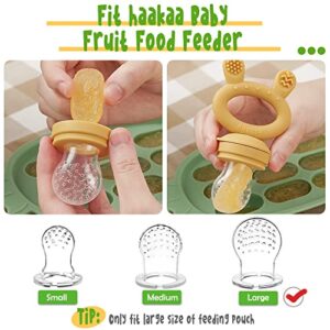 Haakaa Baby Popsicle Mold - Baby Food Maker & Breastmilk Teething Freezer Tray - BPA Free Silicone-Yellow