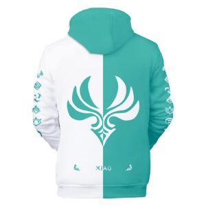 SIAOMA Games Hoodie for Men Women 3D Print Hooded Pullover Unisex Sweatshirt(Xiao,Large)