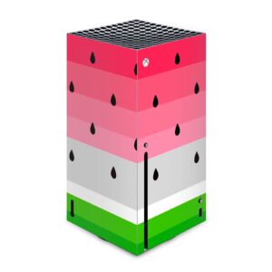 head case designs officially licensed haroulita watermelon art mix matte vinyl sticker gaming skin case cover compatible with xbox series x console