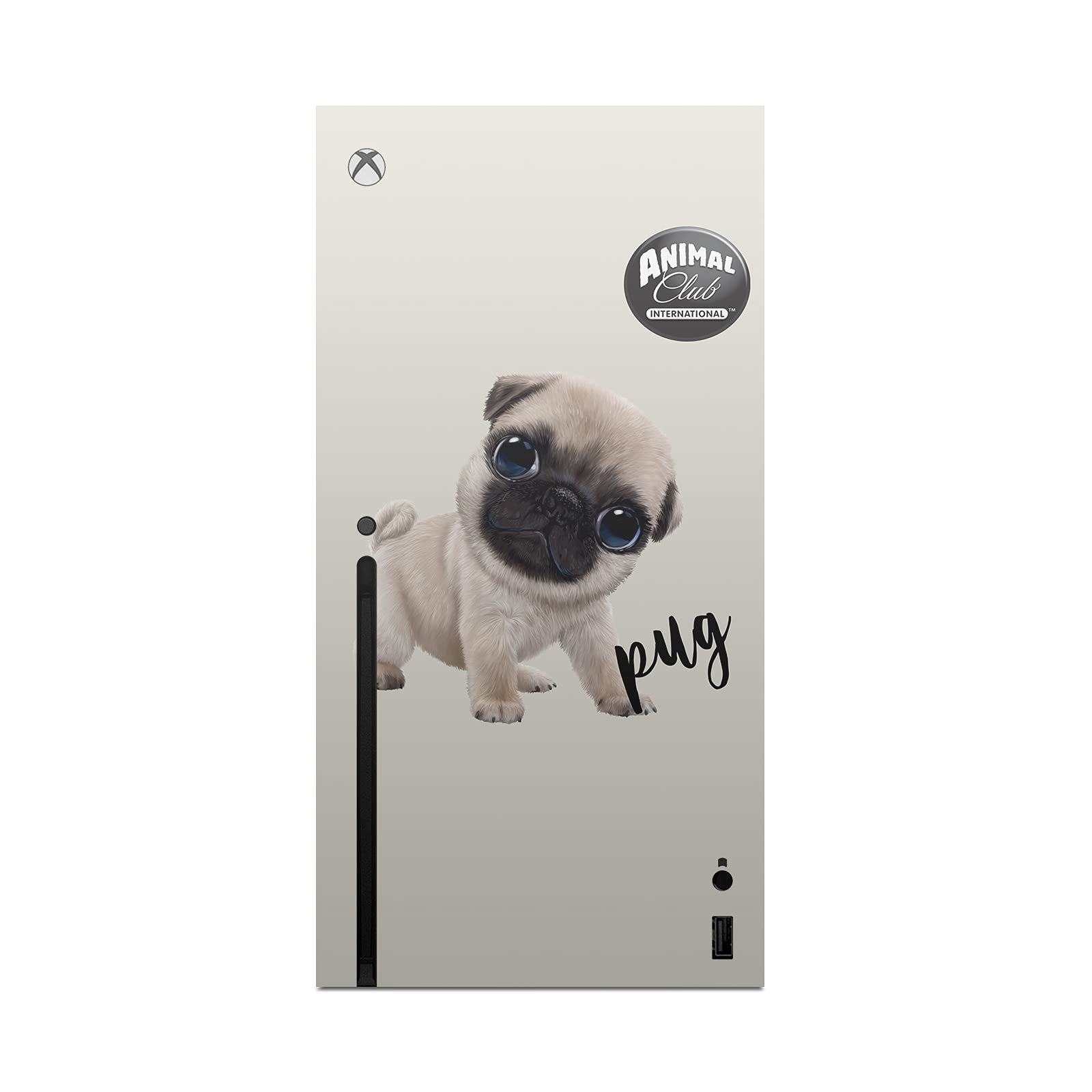 Head Case Designs Officially Licensed Animal Club International Pug Faces Vinyl Sticker Gaming Skin Case Cover Compatible with Xbox Series X Console and Controller Bundle