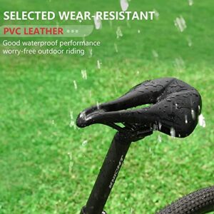 KOOTU Road Bike Saddle, Comfort Bicycle Seat for Men and Women, Waterproof Breathable Shock AbsorbingExercise Bike Seat Replacement for BMX, MTB & Road