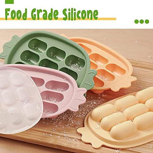 Haakaa Baby Popsicle Mold - Baby Food Maker & Breastmilk Teething Freezer Tray - BPA Free Silicone-Yellow