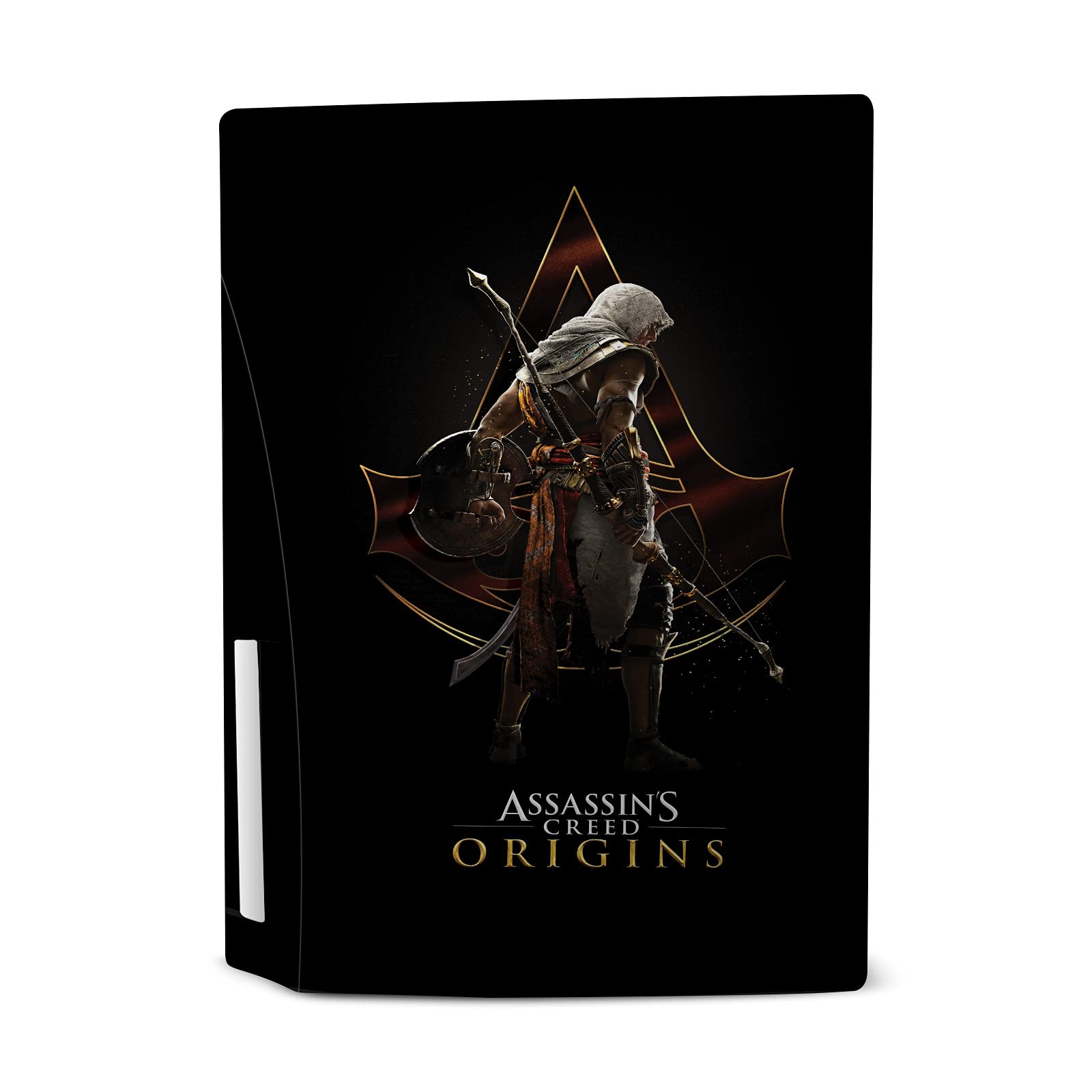 Bayek Crest Origins Character Art Matte Vinyl Faceplate Sticker Gaming Skin Case Cover Compatible with Sony Playstation 5 PS5 Disc Edition Console & DualSense Controller