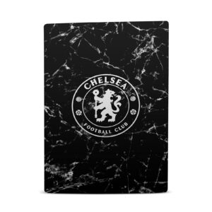 Head Case Designs Officially Licensed Chelsea Football Club Black Marble Mixed Logo Vinyl Faceplate Sticker Gaming Skin Case Cover Compatible with Sony Playstation 5 PS5 Digital Edition Console