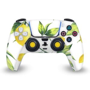 Head Case Designs Officially Licensed Haroulita White Lemons Art Mix Vinyl Faceplate Sticker Gaming Skin Case Cover Compatible with Sony Playstation 5 PS5 DualSense Controller