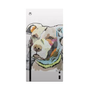 Head Case Designs Officially Licensed Michel Keck Pitbull Art Mix Matte Vinyl Sticker Gaming Skin Case Cover Compatible with Xbox Series X Console