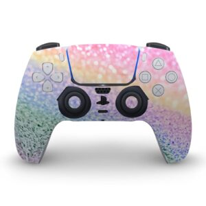 Head Case Designs Officially Licensed Monika Strigel Unicorn Rainbow Art Mix Vinyl Faceplate Sticker Gaming Skin Case Cover Compatible with Sony Playstation 5 PS5 Disc Console & DualSense Controller