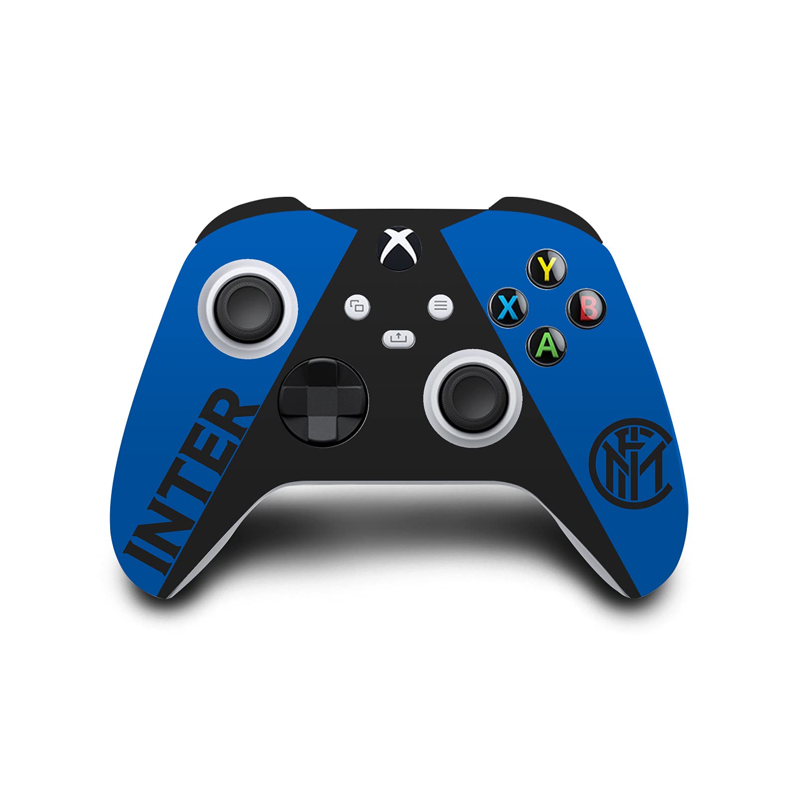 Head Case Designs Officially Licensed Inter Milan Blue and Black Full Logo Matte Vinyl Sticker Gaming Skin Case Cover Compatible with Xbox Series X Console and Controller Bundle