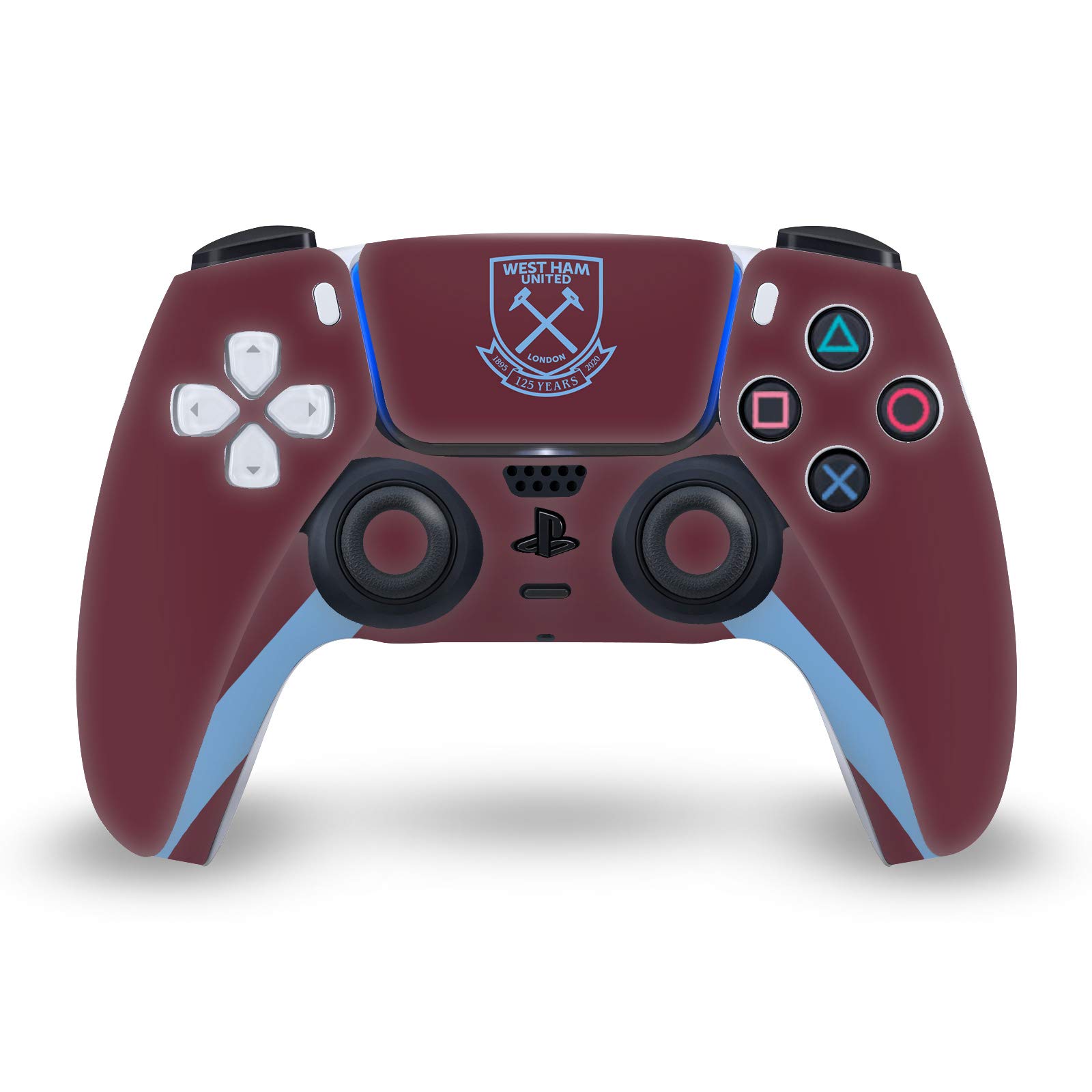 Head Case Designs Officially Licensed West Ham United FC Jersey 2020/21 Home Kit Vinyl Faceplate Sticker Gaming Skin Case Cover Compatible with Sony Playstation 5 PS5 DualSense Controller