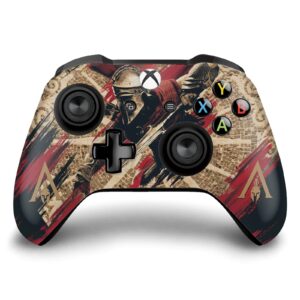 head case designs officially licensed assassin's creed alexios odyssey artwork matte vinyl sticker gaming skin case cover compatible with xbox one s / x controller