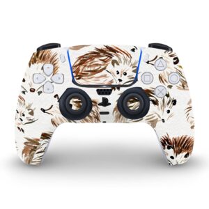 Head Case Designs Officially Licensed Cat Coquillette Hedgehogs Art Mix Matte Vinyl Faceplate Sticker Gaming Skin Case Cover Compatible with Sony Playstation 5 PS5 Disc Console & DualSense Controller