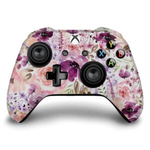 head case designs officially licensed anis illustration floral chaos art mix vinyl sticker gaming skin case cover compatible with xbox one s / x controller