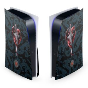 head case designs officially licensed anne stokes dragon dagger art mix vinyl faceplate sticker gaming skin case cover compatible with sony playstation 5 ps5 disc edition console