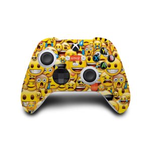 Head Case Designs Officially Licensed Emoji Smileys Art Patterns Vinyl Sticker Gaming Skin Case Cover Compatible with Xbox Series S Console and Controller Bundle