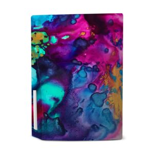 Head Case Designs Officially Licensed Mai Autumn Turquoise Wine Art Mix Matte Vinyl Faceplate Sticker Gaming Skin Case Cover Compatible with Sony Playstation 5 PS5 Disc Console & DualSense Controller