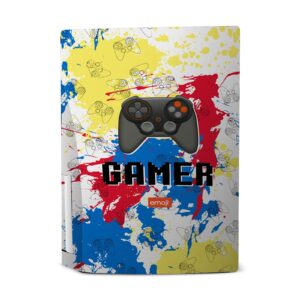 Head Case Designs Officially Licensed Emoji Gamer Art Patterns Vinyl Faceplate Sticker Gaming Skin Case Cover Compatible with Sony Playstation 5 PS5 Disc Edition Console