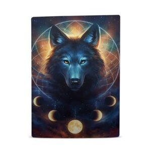 Dreamcatcher Wolf Art Mix Matte Vinyl Faceplate Sticker Gaming Skin Case Cover Compatible with Sony Playstation 5 PS5 Digital Edition Console and DualSense Controller