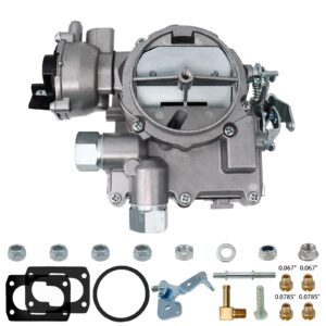 NENKUTEN Marine Carburetor 2 Barrel Carb for Mercruiser 3.0L 2.5L 4 CYL Engines with Electric Choke Jets Long Linkage and Gaskets nut, Replace 3310-864940A01, Base Bolt Pattern is 3 3/4 X 2 inches