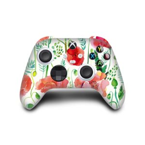 Head Case Designs Officially Licensed Ninola Red Flower Art Mix Vinyl Sticker Gaming Skin Decal Cover Compatible with Xbox Series S Console and Controller Bundle