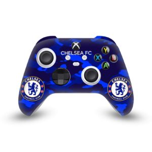 head case designs officially licensed chelsea football club camouflage mixed logo vinyl sticker gaming skin case cover compatible with xbox series x / s controller