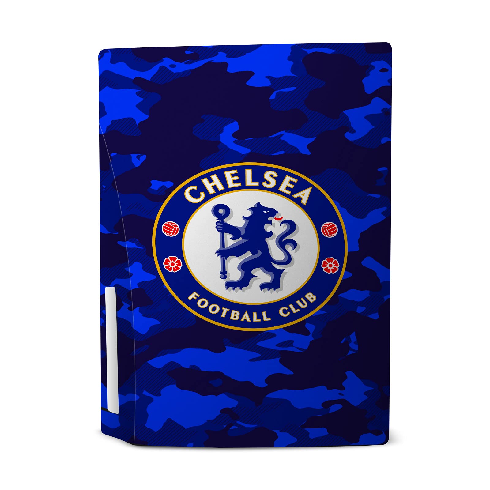 Head Case Designs Officially Licensed Chelsea Football Club Camouflage Mixed Logo Vinyl Faceplate Sticker Gaming Skin Case Cover Compatible with Sony Playstation 5 PS5 Disc Edition Console